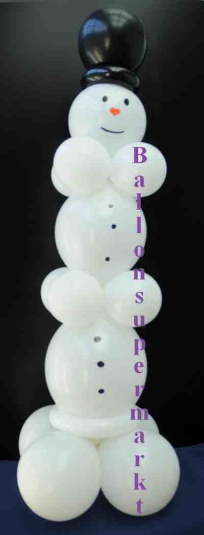 Ballondeko-Schneemann-Dekoration-aus-Ballons