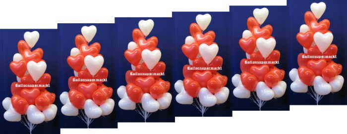Herzballons und Herzluftballons zur Hochzeit, Dekoration mit Ballons Herzballons Hochzeit Dekoration