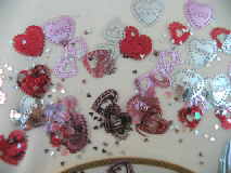 Hochzeitsdekoration Konfetti Lacy Hearts, Hochzeit Tischdeko mit Herzen Hochzeitsdekoration Konfetti Lacy Hearts, Herzkonfetti Tischdeko