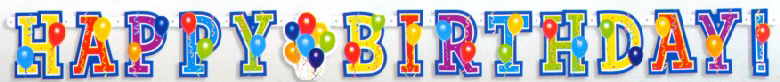 Geburtstag Banner Birthday Balloons!