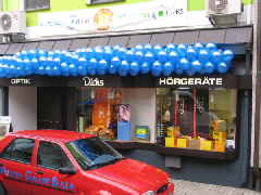 Luftballongirlande dekoriert