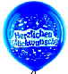 Herzlichen Glückwunsch zum Geburtstag: Helium Ballons