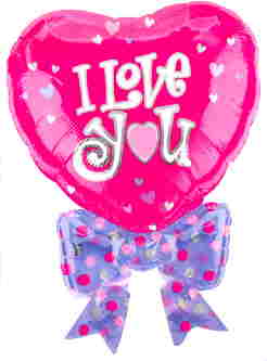 I LOVE YOU FLY, Luftballon mit Fliege, I Love you, ich liebe dich