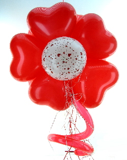 Ballonherzen Blume, Ballonblume aus Herzballons