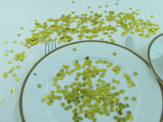 Konfetti “Sparkle Hearts Gold”