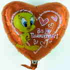 Tweety Valentin, Tweety in Liebe, Luftballon zum Valentinstag mit Helium Tweety Valentin, Tweety in Liebe, Ballon mit Helium