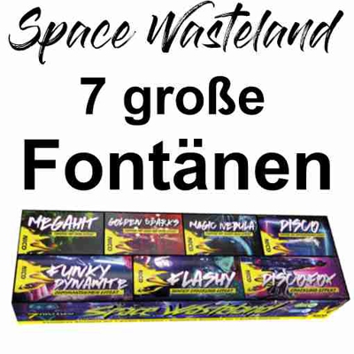 7 große Feuerwerks-Fontänen