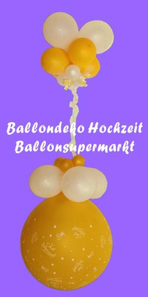 Ballondeko-Hochzeit-Just-Married-mit Riesenballons