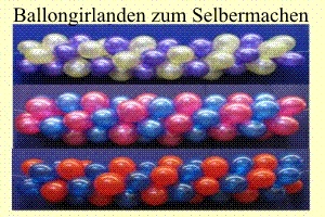 Ballongirlanden aus Ballons zu Karneval