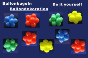 Ballonkugeln aus Ballons, Dekoration zum Karneval