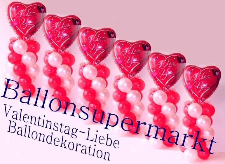 Valentinstag-Ballondekoration-Ballons