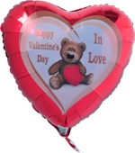 Happy Valentine Bärchen, Ballon mit Helium