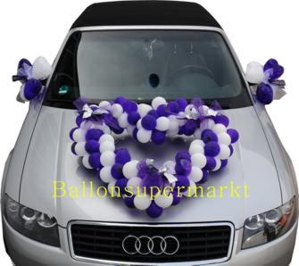 Autodekoration-Hochzeit Luftballons-Herzen