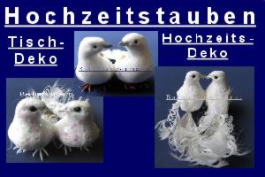 Hochzeitstauben Hochzeitsdeko, Tauben zur Dekoration von Hochzeitsfeiern
