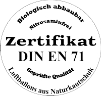 Luftballons Zertifikat