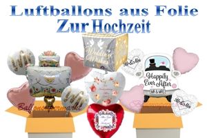 Luftballons aus Folie zur Hochzeit
