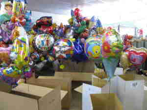 Versand von Luftballons