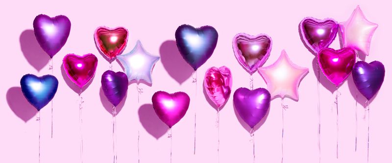 Folienballons unbedruckt zur Dekoration mit Helium